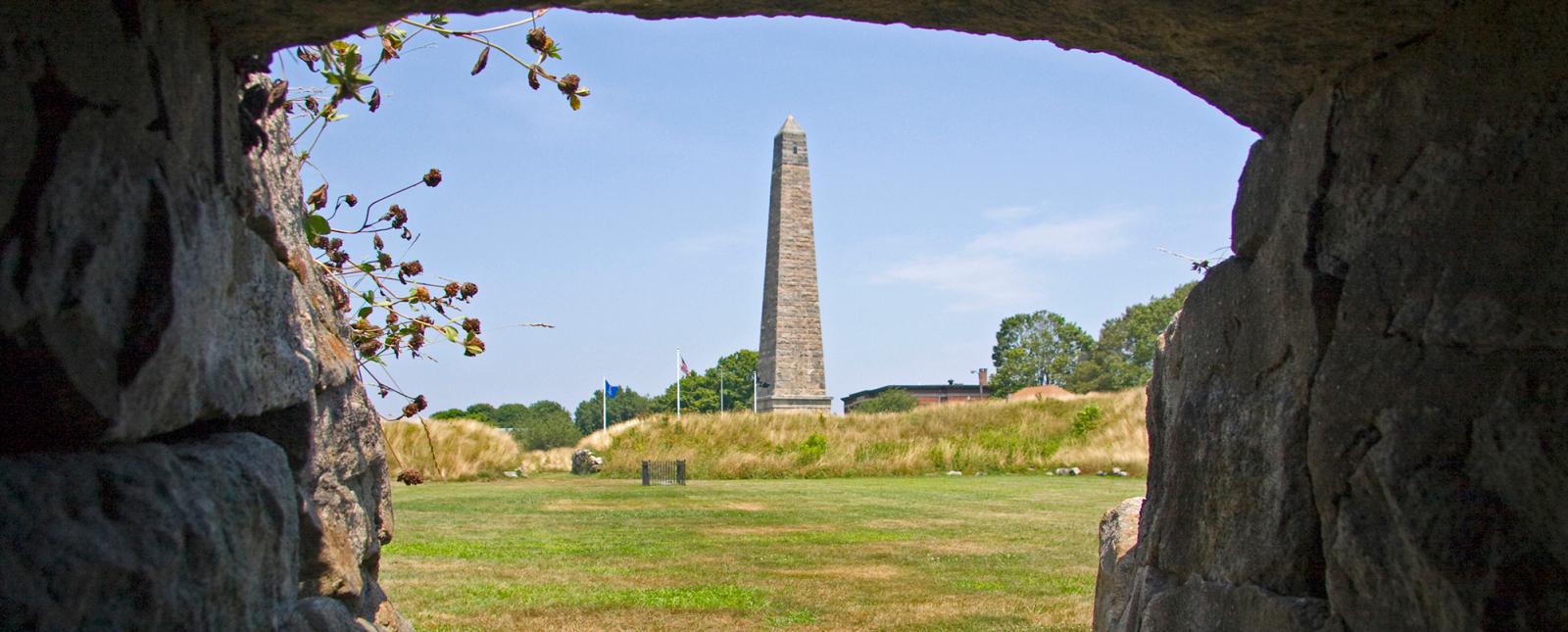 Vista del monumento en Fort Griswold
