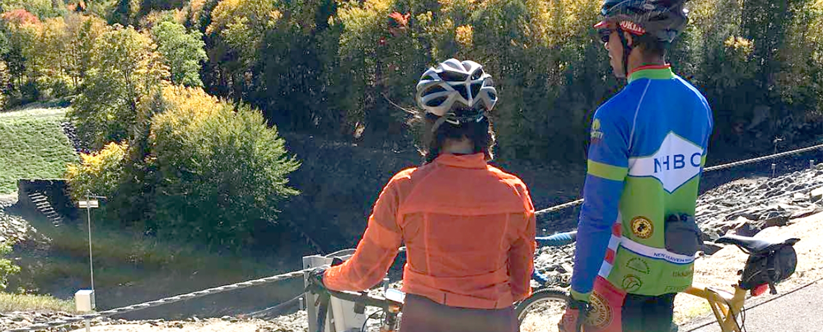 Two bicyclists stop to look at the view (Instagram@truecyclery)