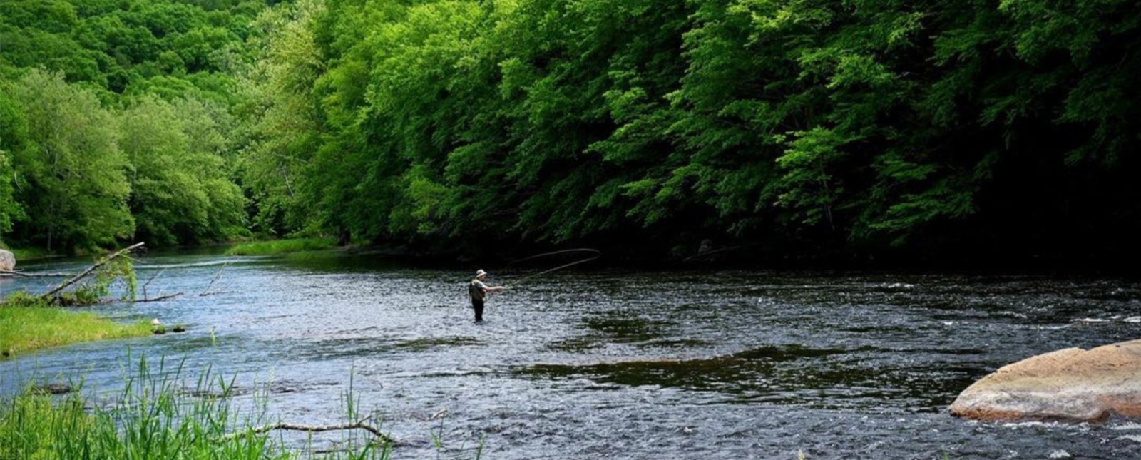 A man fishing in the river (Instagram@iamdan25)