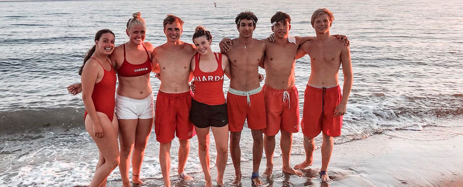 Lifeguard group at Sherwood Island State Park (Facebook@CTStateParksLifeguards)