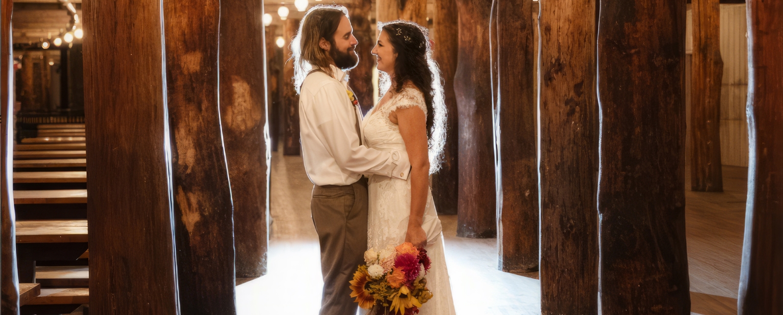 Wedding inside of the pavillion at Rocky Neck State Park (Instagram@sarasphotography_weddings)