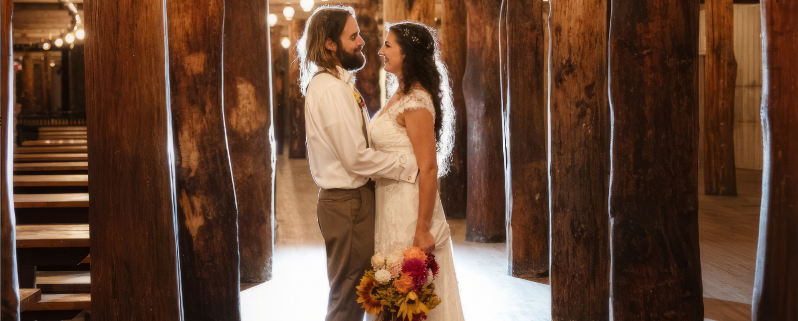 Wedding inside of the pavillion at Rocky Neck State Park (Instagram@sarasphotography_weddings)