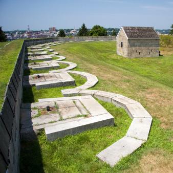 View of remnants of historic Fort Griswold (CTVisit)