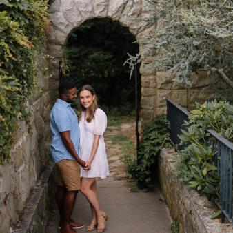 Engagement shoot on grounds at Harkness Memorial (Instagram@anaiseprincephoto)