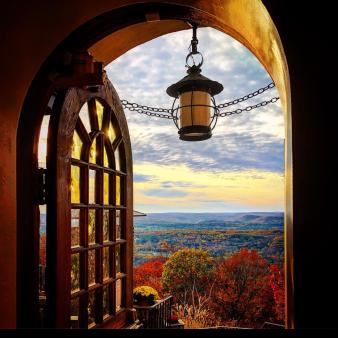 Talcott Mountain view from interior of the tower (Instagram@the_electric_traveler)