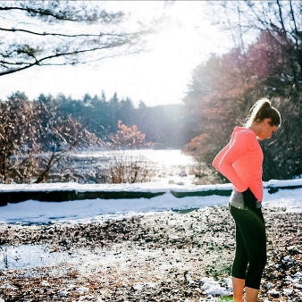 Trail running in winter at West Rock Ridge (Instagram@itsamarython)