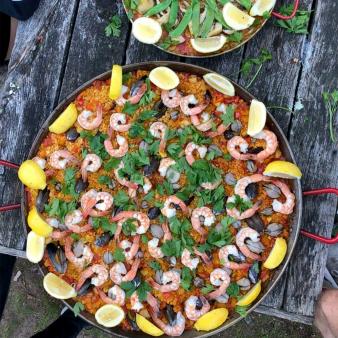Paella plate picnic at Wharton Brook (Instagram@__drewdaniels)