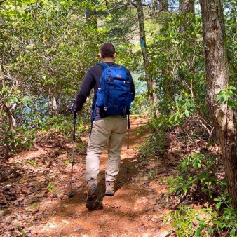 Man hiking trails at Bigelow Hollow (Instagram@steve_underwood91)