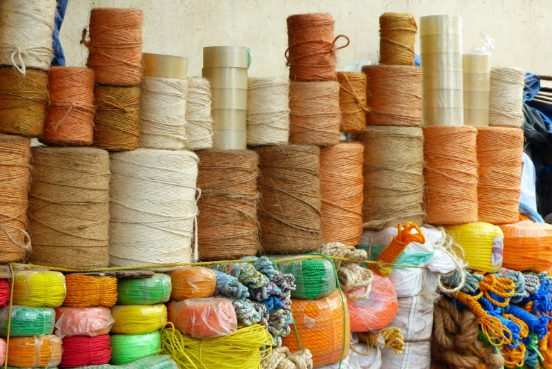 assorted twine of different colors