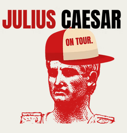 Julius Caesar image with baseball cap