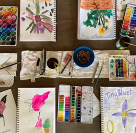 Imagen de pinturas y papel 