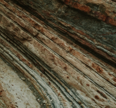 Image of strata of different colors