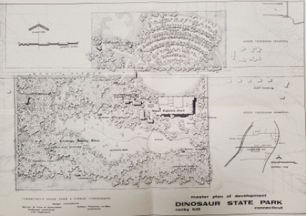 proposed plans for dinosaur state park showing exterior features